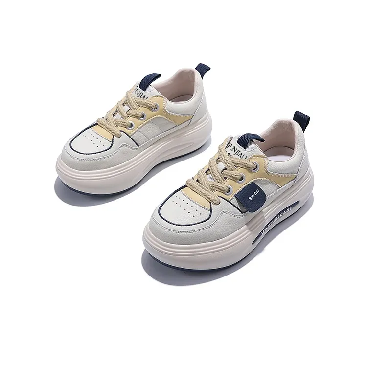 Junjali Cushioning, Slip Resistant, Abrasion Resistant, Lightweight, Height Increasing Low Top Casual Shoes Women's-1