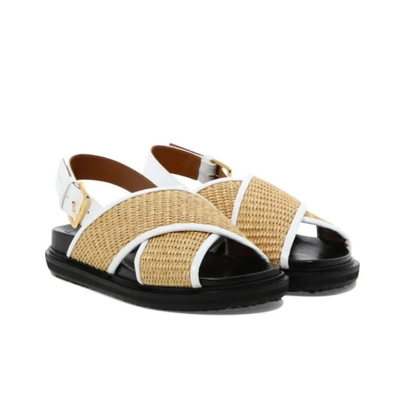 MARNI Fussbett Cross Strap Sandals Women's-2