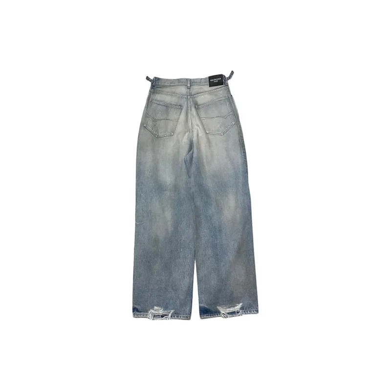 Balenciaga FW23 Jeans Loose Fit Style Men's Blue-1