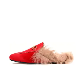 GUCCI Princetown Women's Casual Shoes Women's Red