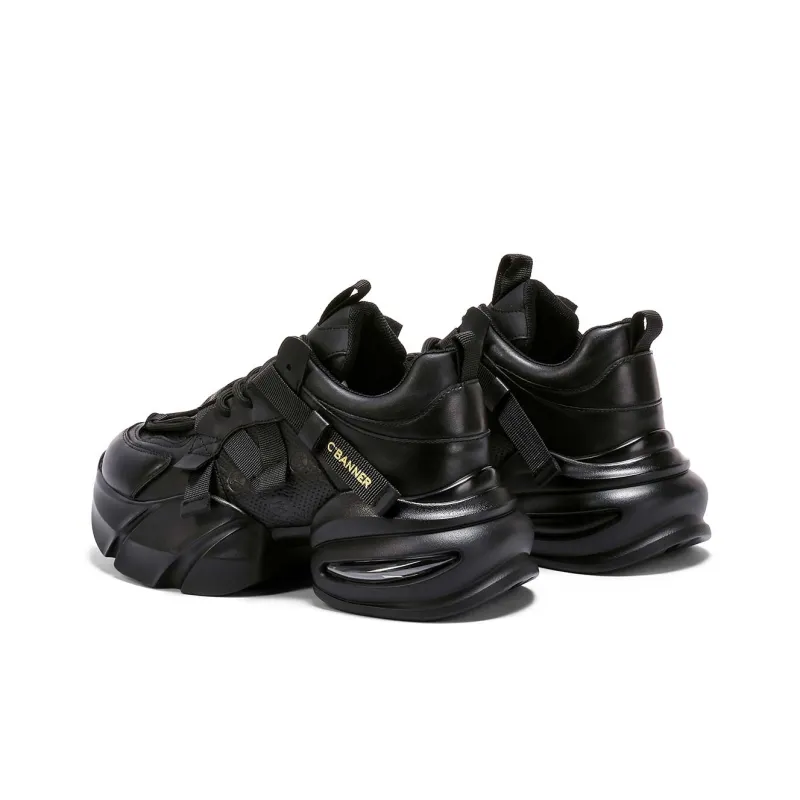 C°BANNER Low Top Chunky Sneakers Women's Black-3