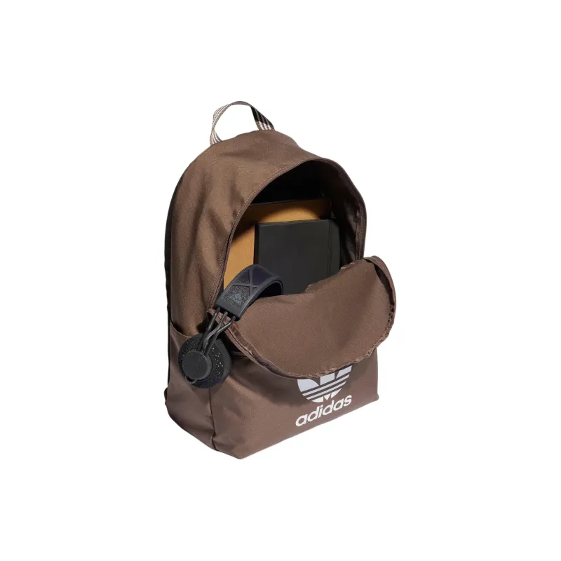 Adidas Recycled Polyester Plain Weave Fabric Backpack Regular Unisex Earth Tone-3