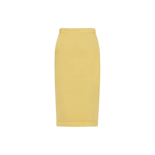 MaxMara Casual Long Skirts Women's Mustard