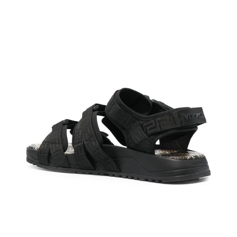 VERSACE GRAECIA Stylish Sandal Men's Black-1