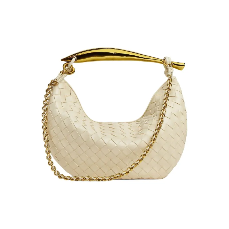 Bottega Veneta SARDINE Sheepskin One Shoulder Handbags Small Size Women's Light Beige-2