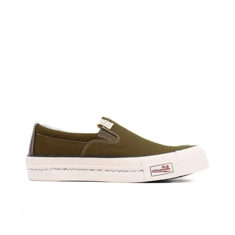 Visvim Skagway Slip-on Patten Stylish Skateboarding Shoes Men's Green-1