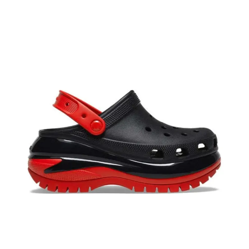 Crocs Mega Crush Clogs Unisex Black Red-1