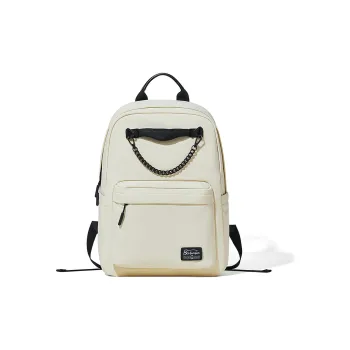 BOSTANTEN Fabric Backpack Regular Unisex Beige Yellow/Black