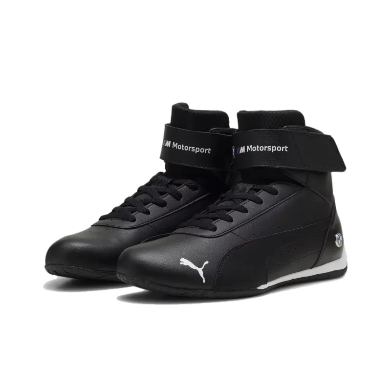 PUMA BMW M Motorsport Neo Cat Cushioning Wear-Resistant High-Top Training Shoes Men's Black-2