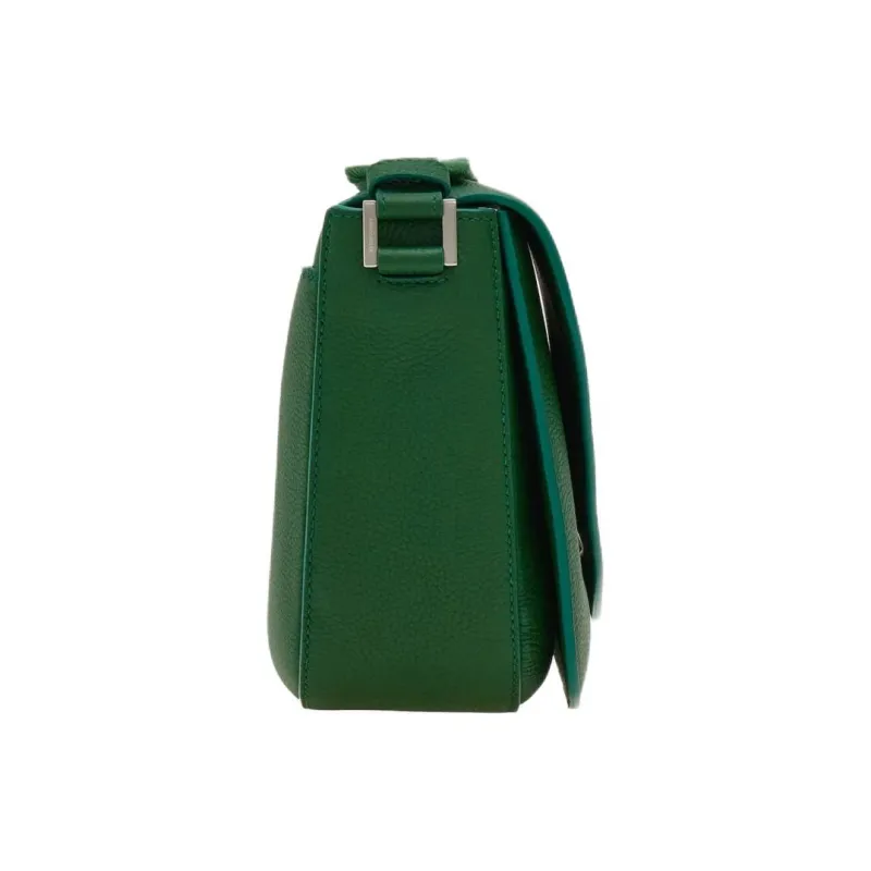 FERRAGAMO Stamped Calfskin Crossbody Bag Shoulder Bag Men's Forest Green-2