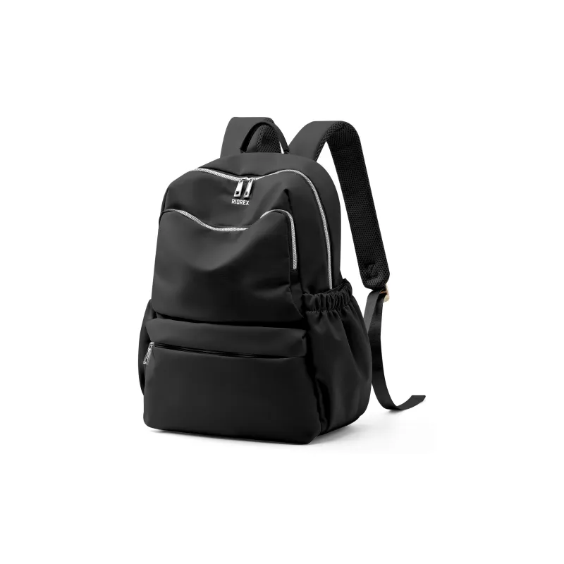 RIOREX Fabric Backpack Travel Bag Laptop Bag Backpack Regular Women's Black/Apricot/Army Green-1