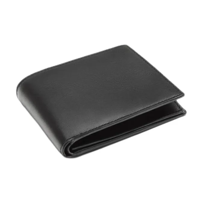 ZARA Cow Leather Wallet Men's Black-1