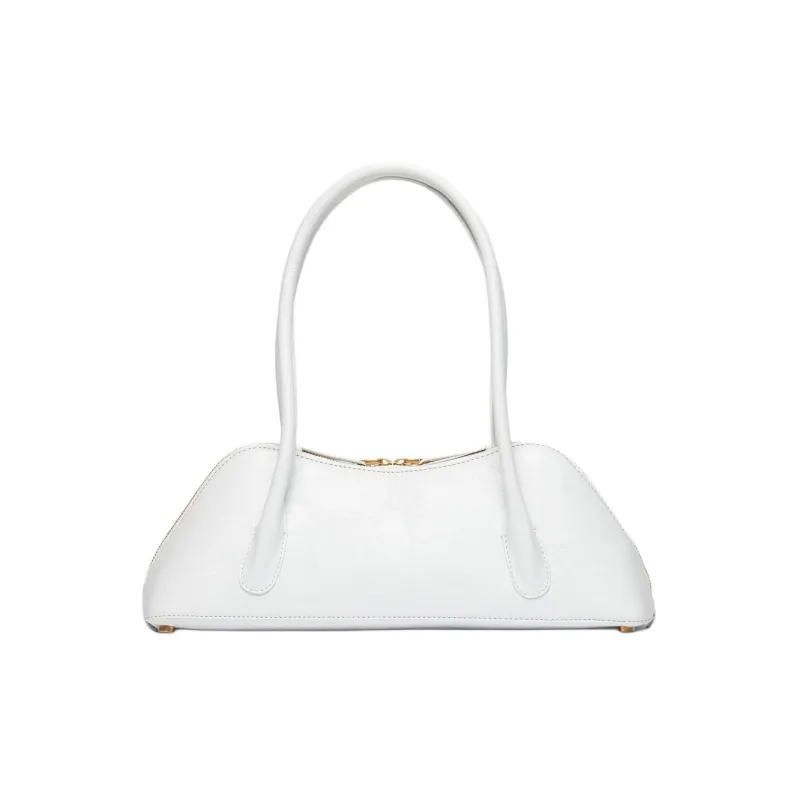 Blumarine Leather Handbag Shoulder Bag Women's White-2