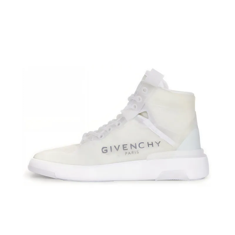 Givenchy Wing High Top Stylish Skateboarding Shoes Men's White-0