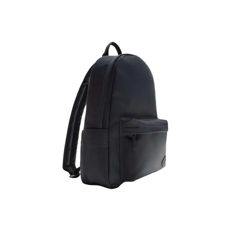 ZARA Polyurethane And Polyester Blend Backpack Regular Men's Blue-1