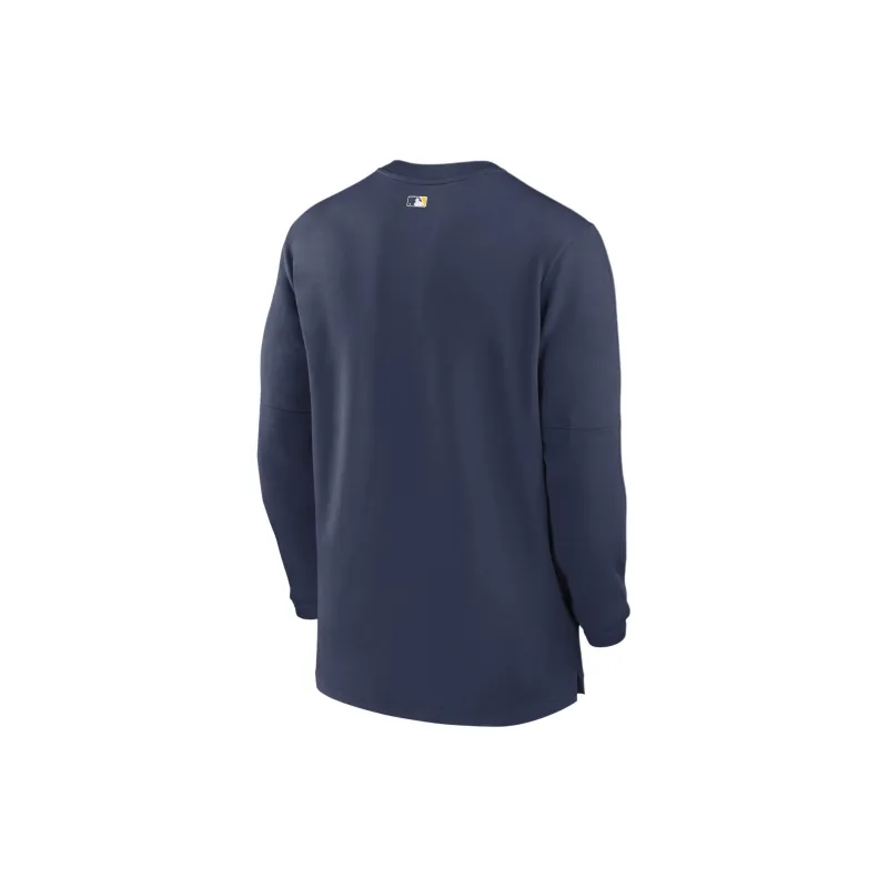 Nike Milwaukee Brewers Authentic Collection Game Time Men's Nike Dri FIT Mlb 1/2 Zip Long Sleeve Top-1