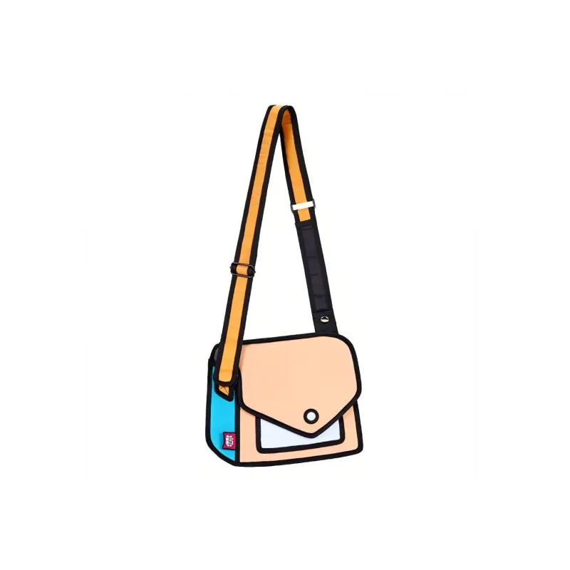 JumpFromPaper Polyester Fabric Crossbody Bag Regular Unisex Cantaloupe Color-2
