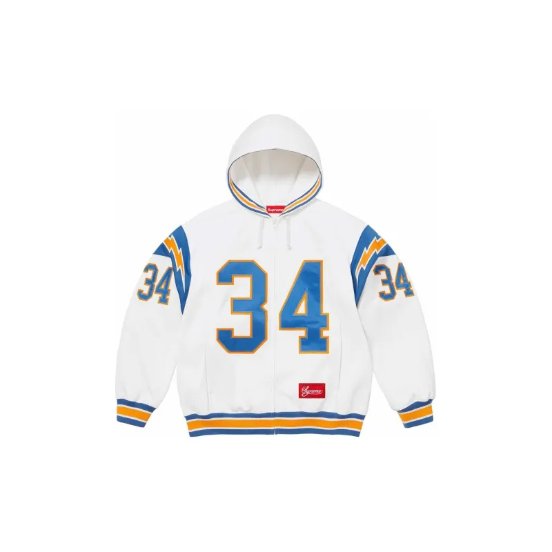 Supreme Football Zip Up Hooded Sweatshirt-0