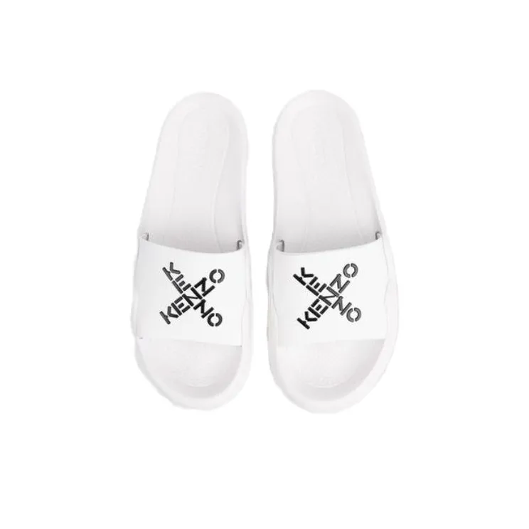 KENZO Takashi Kato Sport 'Little X' Fashion Slippers Men's White-2