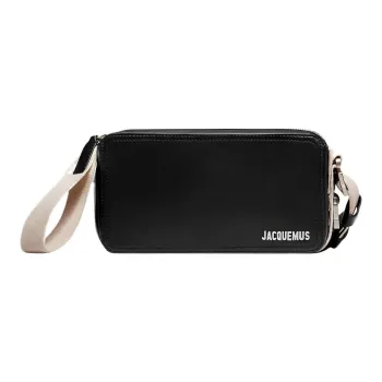 Jacquemus Cow Leather Shoulder Bag Crossbody Bag Men's Black