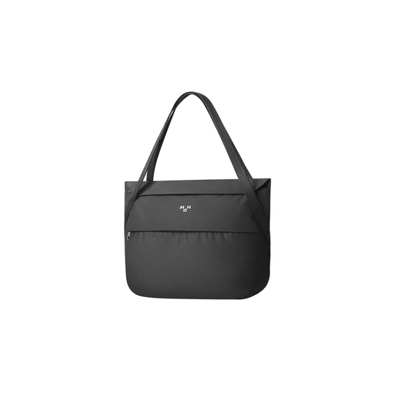 MAH Recycled Polyester Handbag, Shoulder Bag Unisex Gray White Paint/Obsidian Black-1