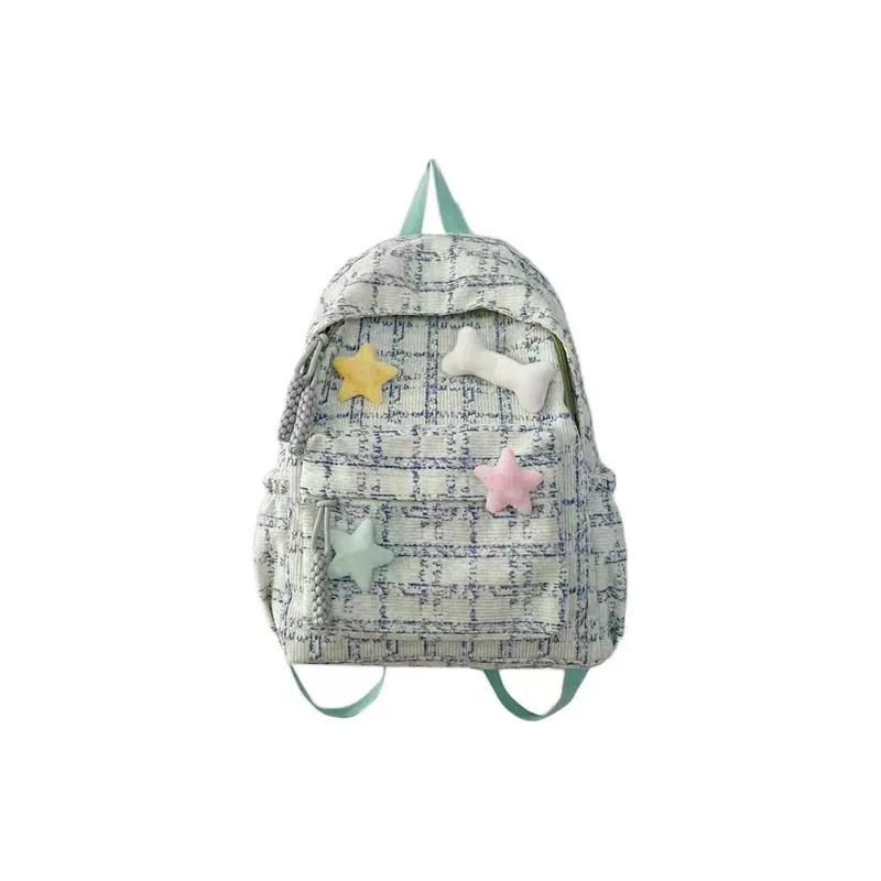 UNITE STAR Woolen Backpack Regular Women's Blue/Pink/Green-7