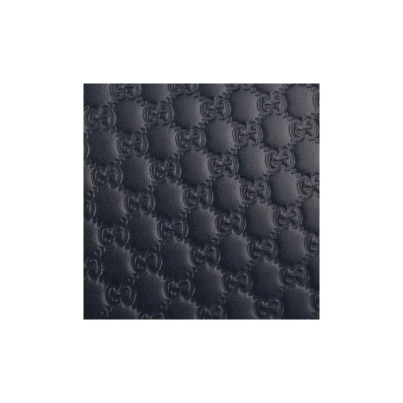 GUCCI Cow Leather Clutch Card Holder, Wallet Unisex Dark Blue-4