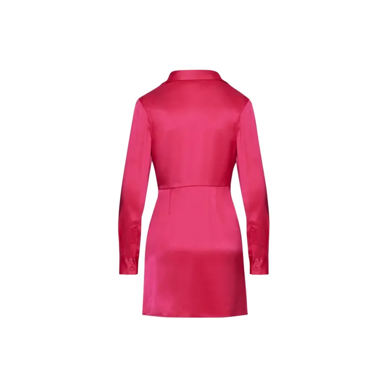 ARITZIA Babaton Collaborate Satin Dress Long-Sleeved Dresses Women's-6