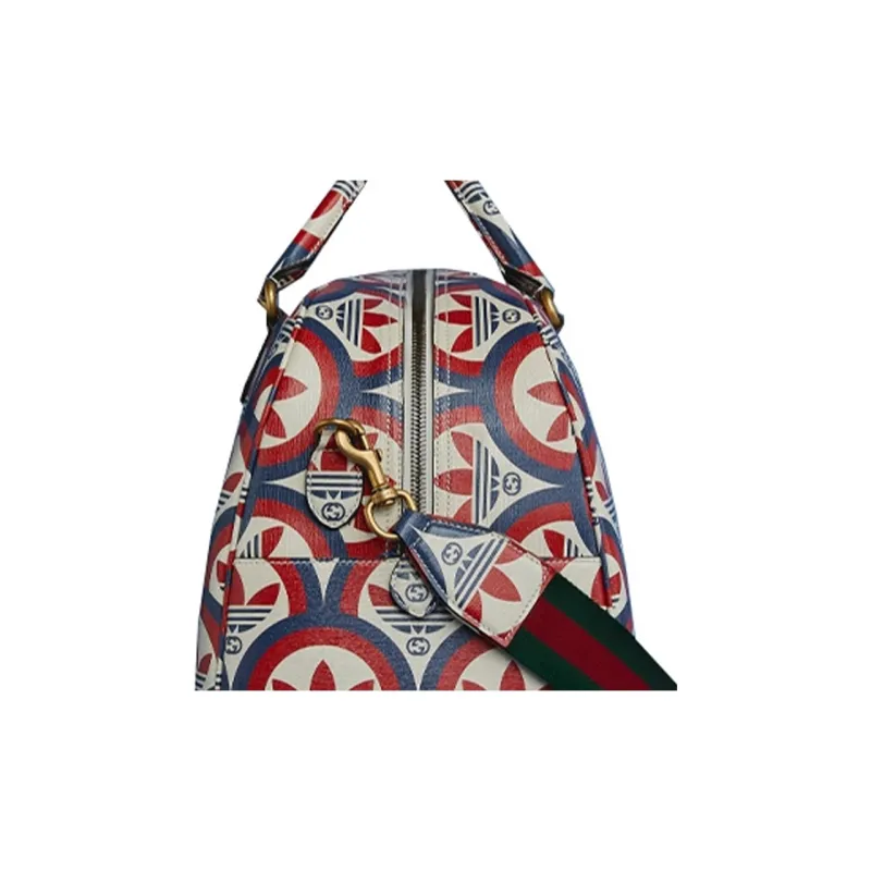 GUCCI Adidas Leather Handbag Tubas Men's Red/Blue-3