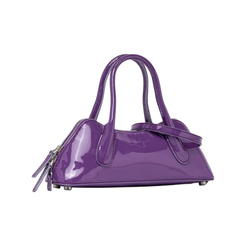 Blumarine Patent Leather Shoulder Bag Crossbody Bag Handbag Mini Women's Purple-1