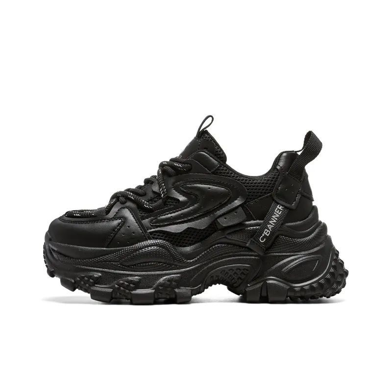 C°BANNER Low Top Chunky Sneakers Women's Black-0