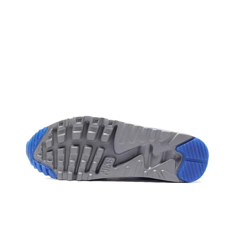 Nike Air Max 90 Wear resistant And Lightweight Low Top Casual Running Shoes Unisex Black Blue-4
