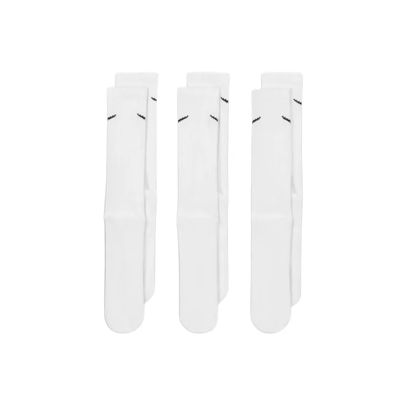 Nike Cushioned Training Crew Socks 3 Pairs Mid Calf Socks Unisex 3 Pack White-2