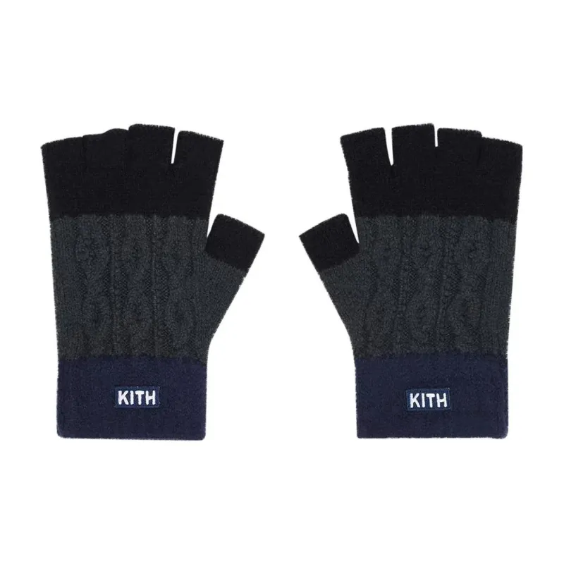 KITH Ellwood Colorblocked Fingerless Gloves-0