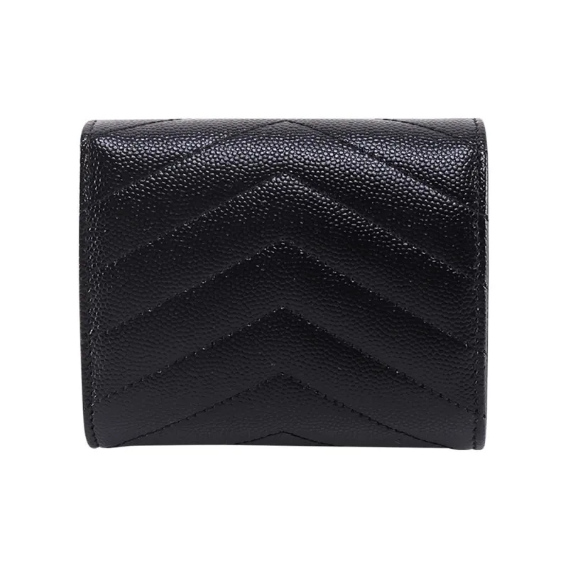 SAINT LAURENT Leather Wallet Regular Women's Black-2