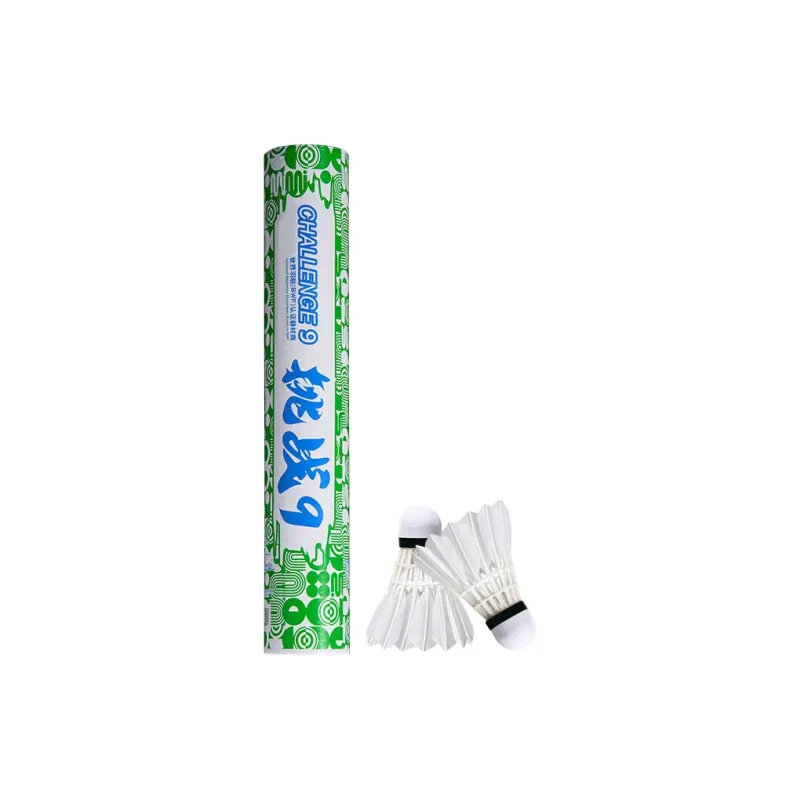 KUMPOO Challenge 9 Goose Feather Shuttlecock 12 Pack Goose Feather Big Board Goose Feather Shuttlecocks-0