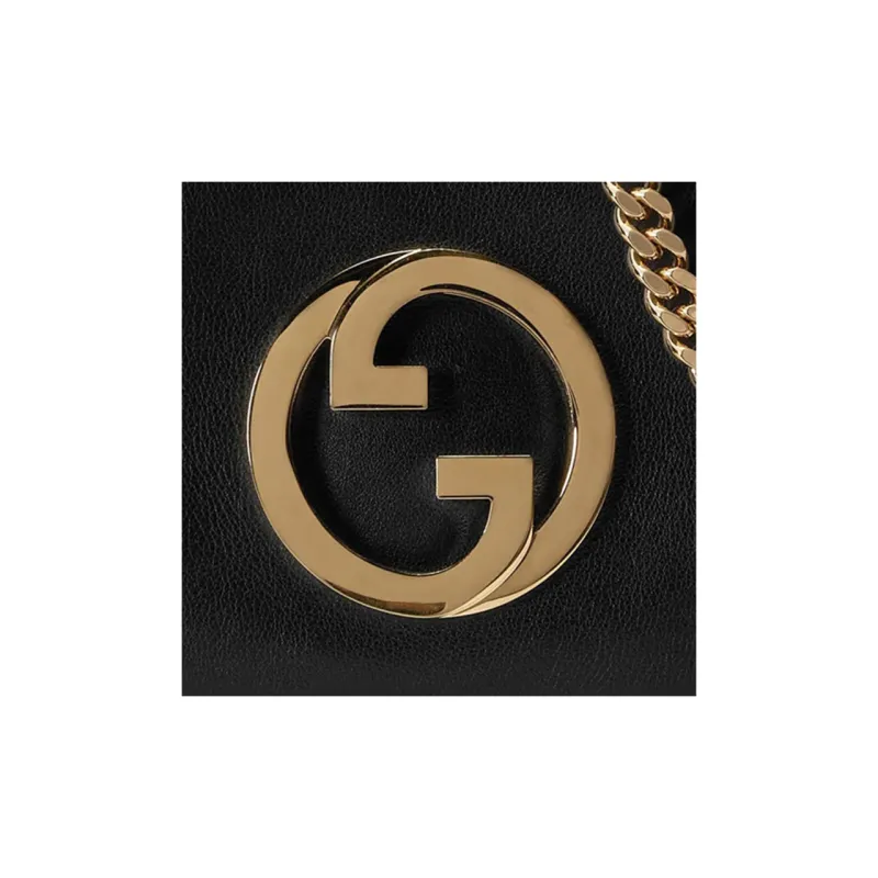 GUCCI Blondie Leather Chain Bag Shoulder Bag Crossbody Bag, Shoulder Bag Women's Black-8