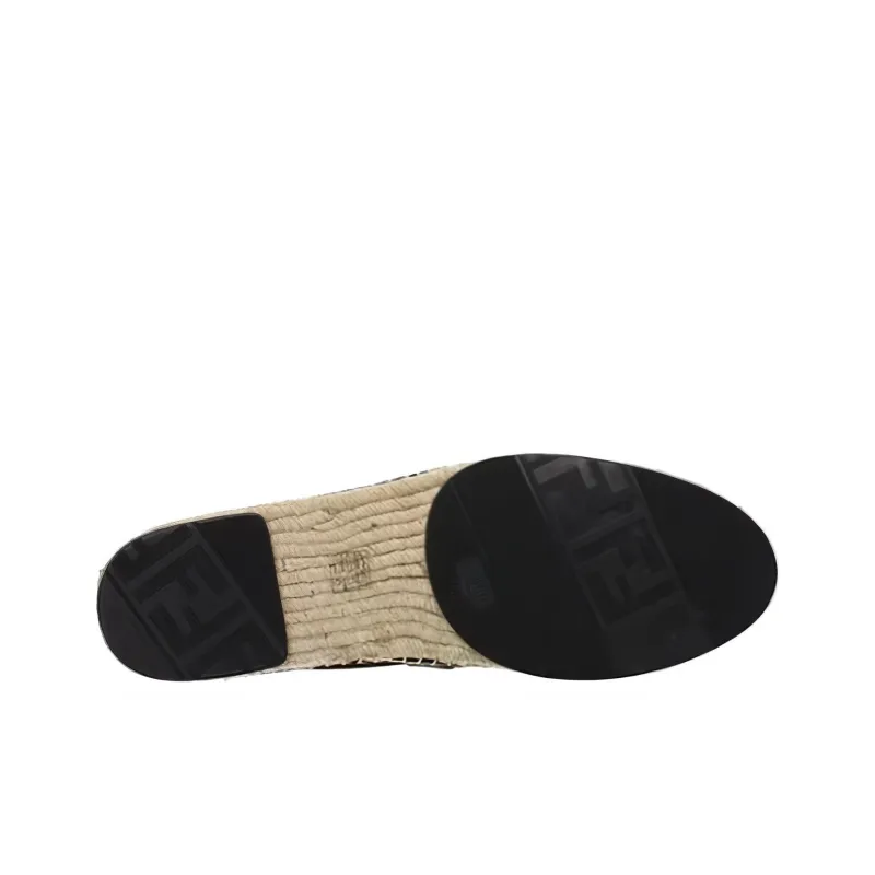 FENDI Espadrilles Men's Black Gold-4