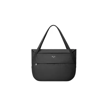 MAH Recycled Polyester Handbag, Shoulder Bag Unisex Gray White Paint/Obsidian Black