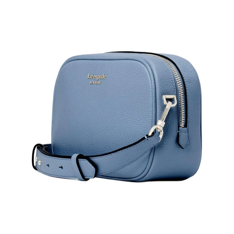 Kate Spade Astrid Litchi Grain Leather Camera Bag Shoulder Bag Crossbody Bag Medium Size Women's Blue-1