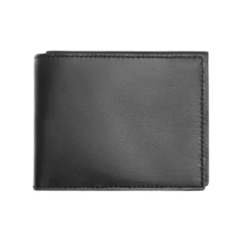ZARA Cow Leather Wallet Men's Black