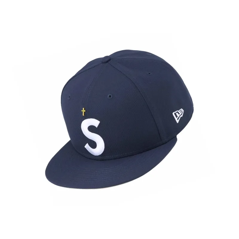Supreme Gold Cross S Logo New Era Fitted Hat-1