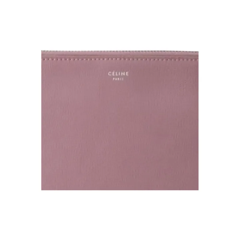 CELINE Trio Grained Calfskin Shoulder Bag Crossbody Bag Women's Rose-1