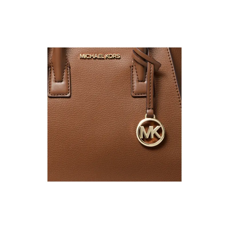 MICHAEL KORS Avril Cow Leather Handbag Shoulder Bag Crossbody Bag Small Size Women's Caramel Brown-3