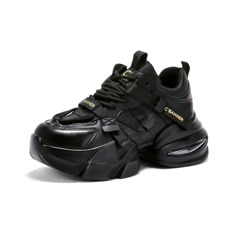 C°BANNER Low Top Chunky Sneakers Women's Black-1