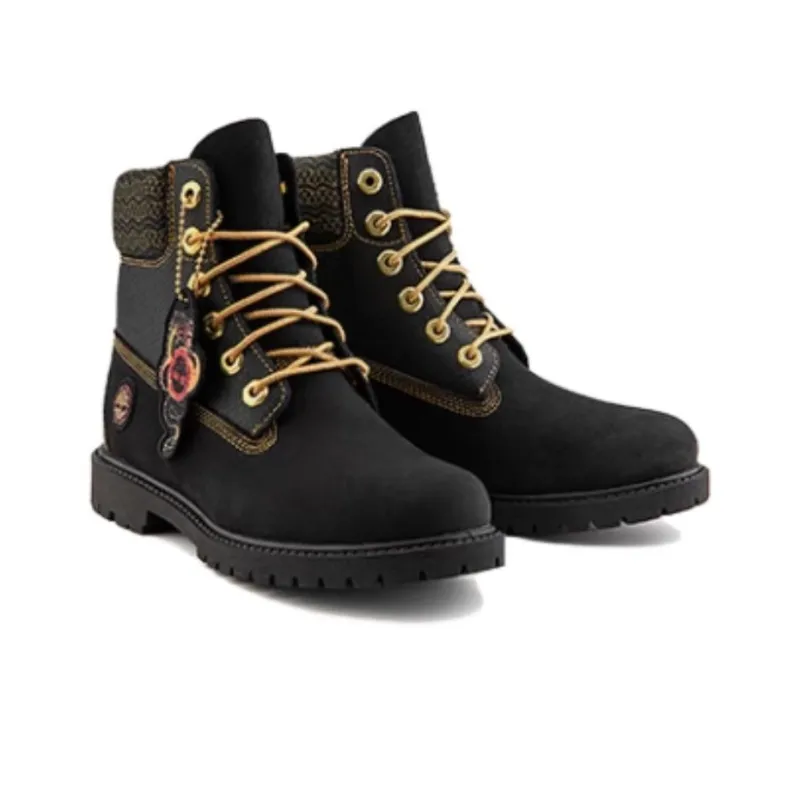 Timberland Lunar New Year 6 Inch Lace Up Boots 'Black Nubuck' Women's-3