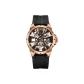 Rose Case Black Rose Dial Vinyl Strap