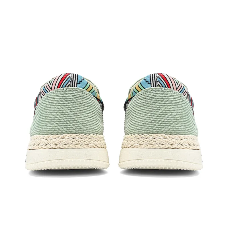 Binary Low Top Canvas Shoes Men's Green-4