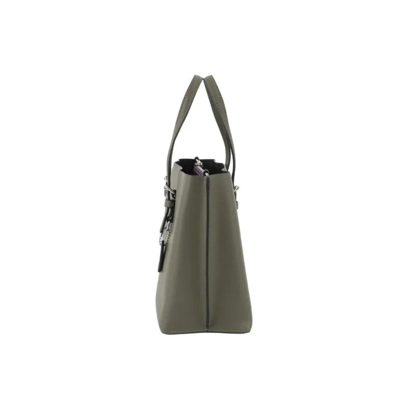 COACH Mollie Leather Tote Bag, Shopping Bag, Shoulder Bag, Crossbody Bag, Handbag Medium Size Women's Olive Green-3