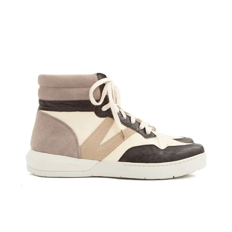 Visvim Chamberlain Hi Stylish Skateboarding Shoes Men's Black Gray Brown-1